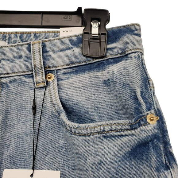 NEW Zara Mom Fit Jeans High Rise Slim Mom Leg Ankle Comfort Light Wash Blue 10 - Picture 6 of 9